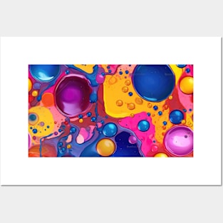 Abstract oil and water mix background Posters and Art